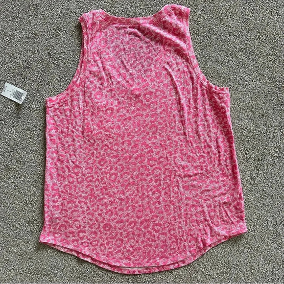 Torrid Pink Leopard Pocket Heritage Slub V-Neck Tank Top Large - Picture 6 of 6